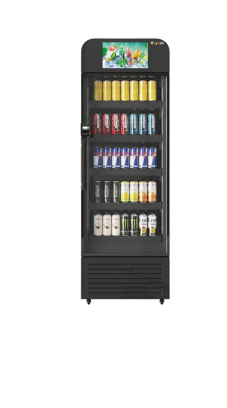 Reyeah X13, Slanke smart koelkast met 15,6 inch reclamedisplay