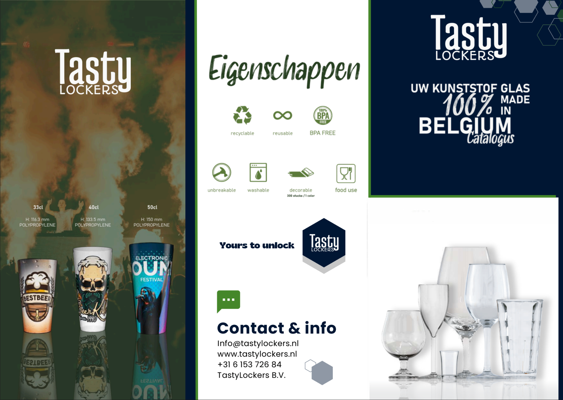 Brochure Reusable Cups TastyLockers, voorpagina