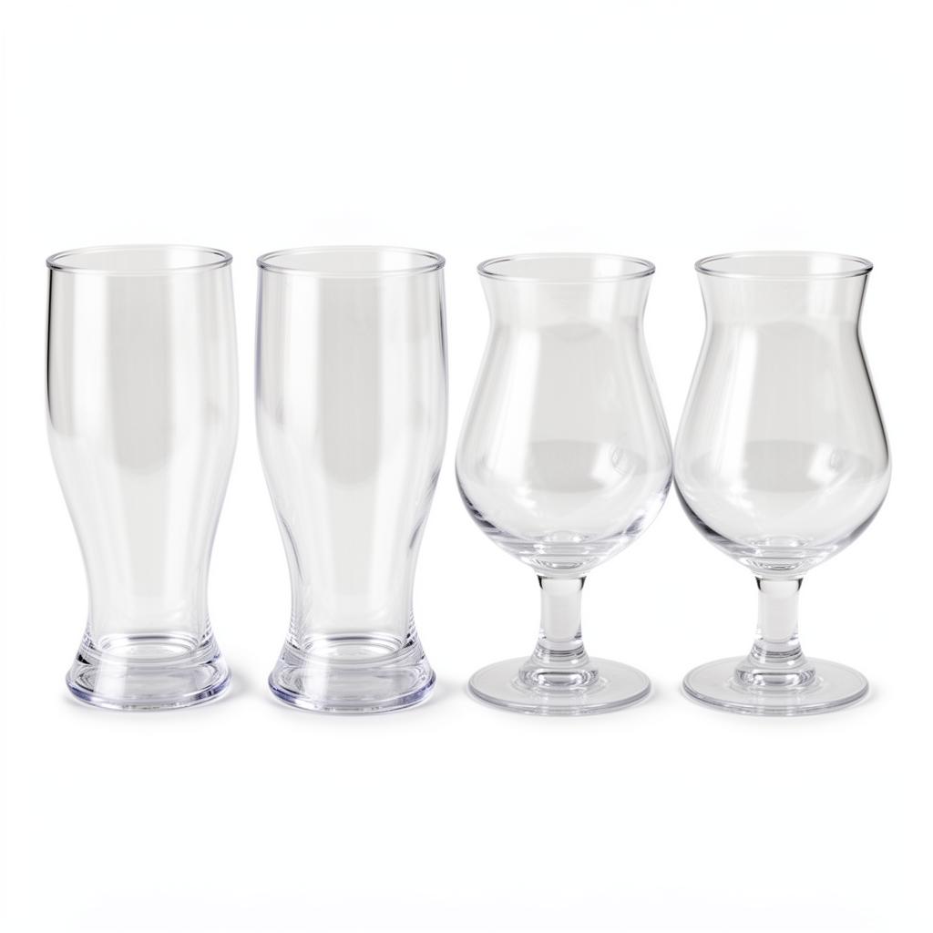 Bierglazen op voet