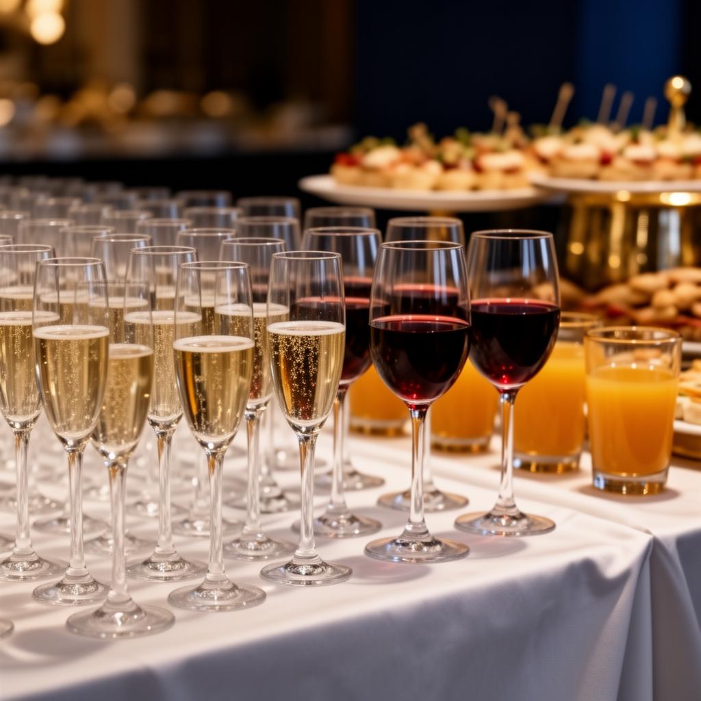 Herbruikbare drinkware op een eventopstelling